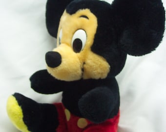 Antique Vintage Walt Disney MICKEY MOUSE 7" Plush Stuffed Animal Toy