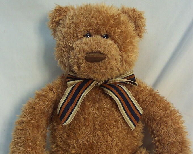 Vintage Gund FUZZY FUSBY Brown Teddy Bear 10" Plush Stuffed Animal Toy ...