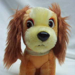 Vintage Walt Disney 1980&#39;s Walt Disney Lady and the Tramp LADY DOG 6&quot; Plush Stuffed Animal Toy