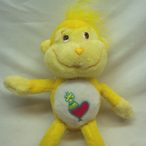 Vintage Care Bear Cousins Yellow PLAYFUL HEART MONKEY 8