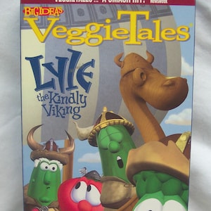 Vintage 2001 VEGGIE TALES Lyle The Kindly Viking A Lesson in Sharing Vhs Video Movie 2000&#39;s Big Idea Veggietales