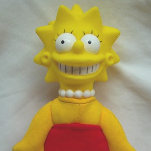 Vintage Original 1990 The Simpsons LISA SIMPSON 7&quot; Plush Stuffed Animal Toy Doll 1990&#39;s
