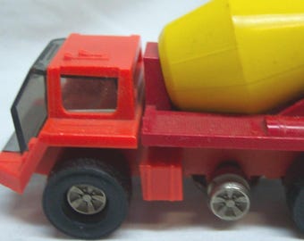 Vintage Tonka Red Orange Yellow Cement Truck Toy USA 1970's