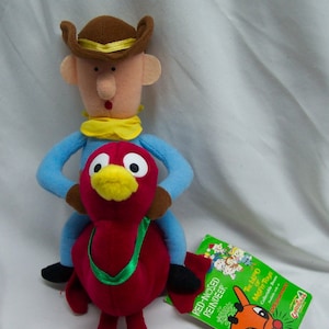 Rudolph The Red Nosed Reindeer The Island Of The Misfit Toys COWBOY ON OSTRICH 9&quot; Plush Stuffed Animal Toy 1999 New