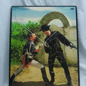 ANTIQUE Vintage 1957 Walt Disney ZORRO Whitman Frame Tray PUZZLE 4417
