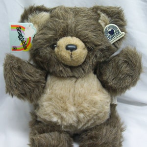 Vintage Heartline SNUGGABLES TERRY Teddy Bear 12&quot; Plush Stuffed Animal Toy 1990&#39;s