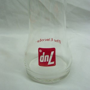 Vintage 7UP Soda The Uncola 6&quot; Collector&#39;s Glass Cup
