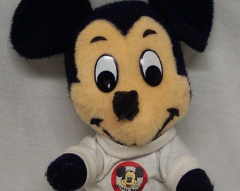 Antique Walt Disney Mickey Mouse Club MICKEY MOUSE 11" Plush Stuffed Animal Toy California Stuffed