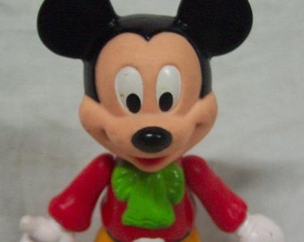 Vintage Walt Disney ARCO MICKEY MOUSE 4" Plastic Toy Action Figure 1980's