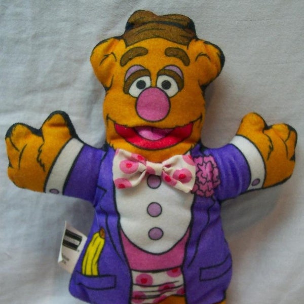 Vintage Jim Henson Blockbuster The Muppets FOZZIE BEAR 7" Plush Stuffed Animal Toy 1990's Muppet 1998