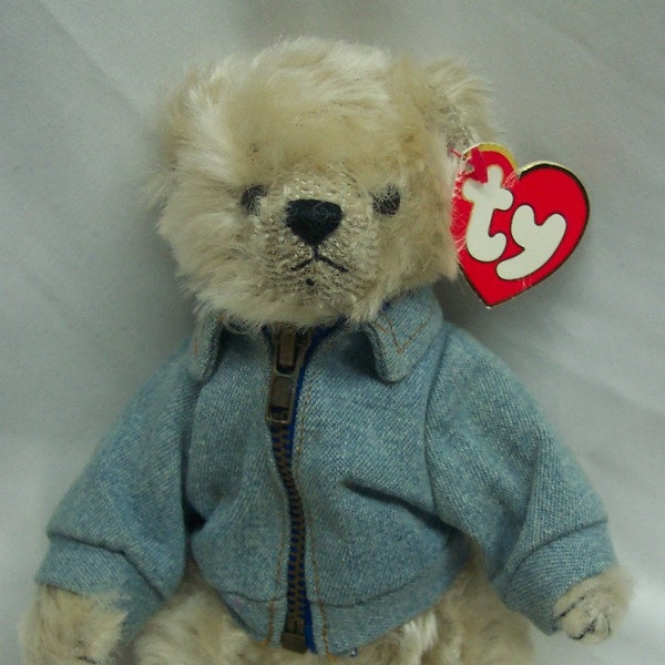 Vintage TY Attic Treasures McKINLEY Teddy Bear 8" Bean Bag Stuffed Toy Babies  NEW 2000 Usa American Flag