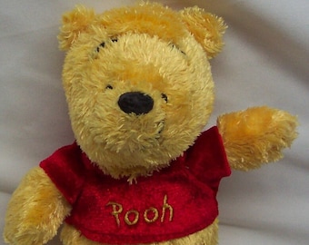 Vintage Walt Disney Store Winnie the Pooh Cute and Soft 7"  Bean Bag Stuffed Animal Toy 1990's