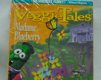 Vintage 1993 VEGGIE TALES Madame Blueberry A Lesson in Thankfulness Vhs Video Movie 1990's Big Idea Veggie Tales