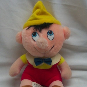 Vintage Walt Disney PINOCCHIO 7&quot; Plush Stuffed Animal Toy 1980&#39;s