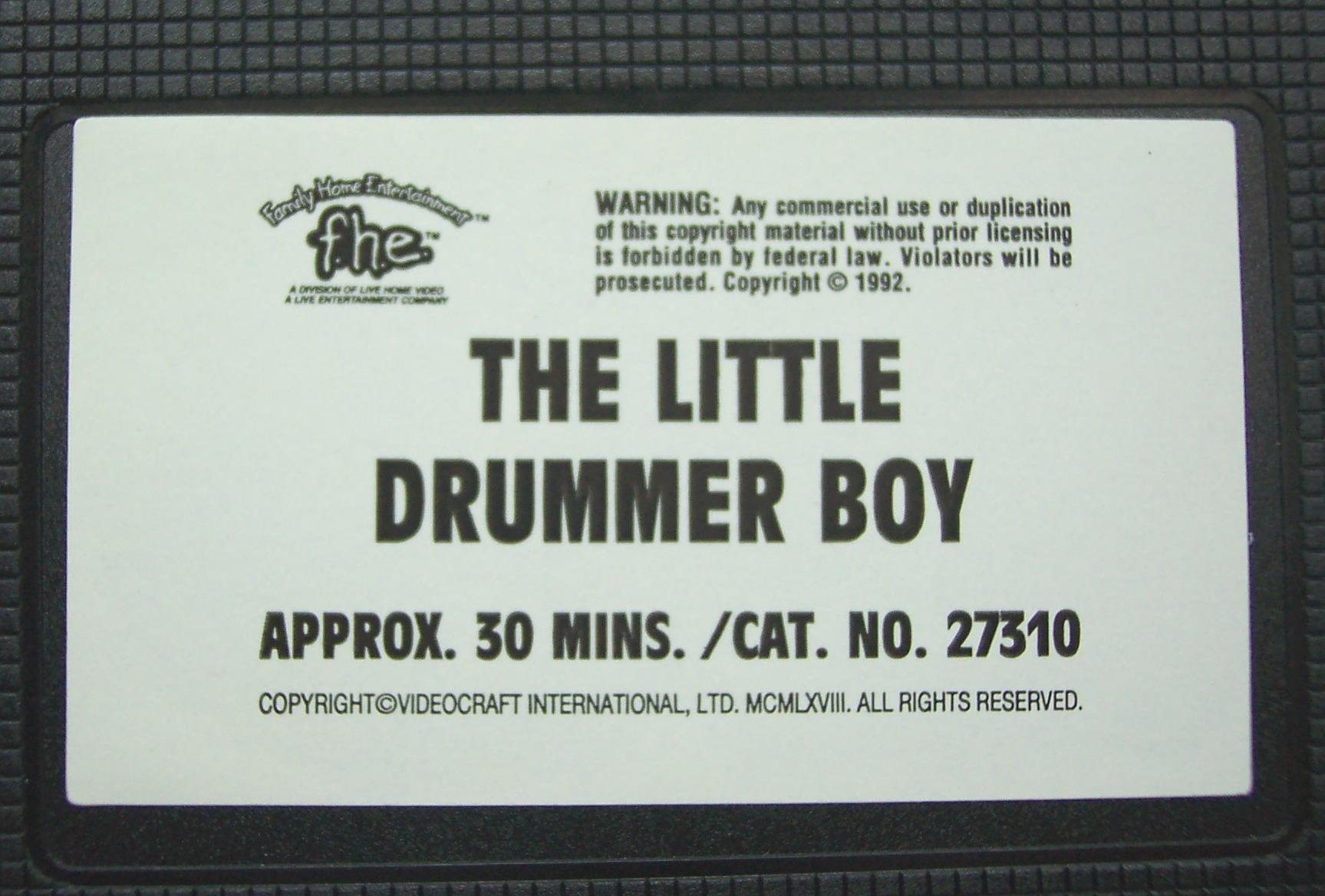 Vintage 1993 the LITTLE DRUMMER BOY Christmas Cartoon Vhs Video
