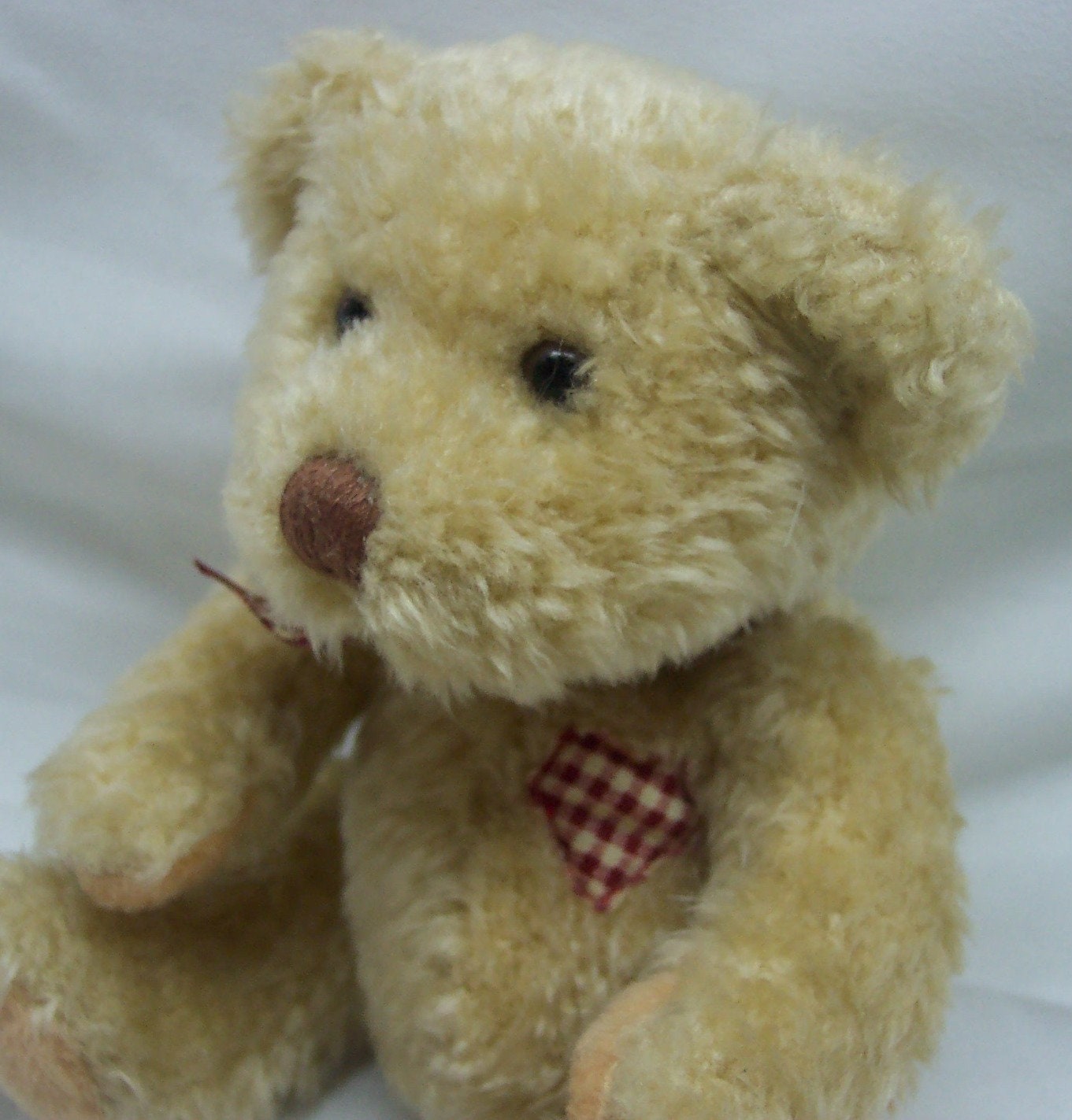 Vintage Russ Tan TRUE HEART Teddy Bear With Bow 5" Plush Stuffed Animal ...