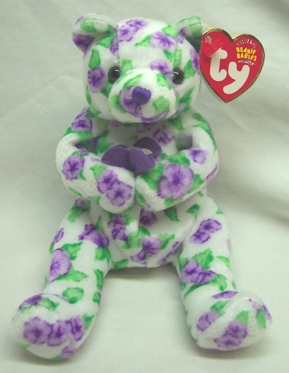 Vintage TY 2003 Beanie Babies CORSAGE FLOWER Teddy Bear 8