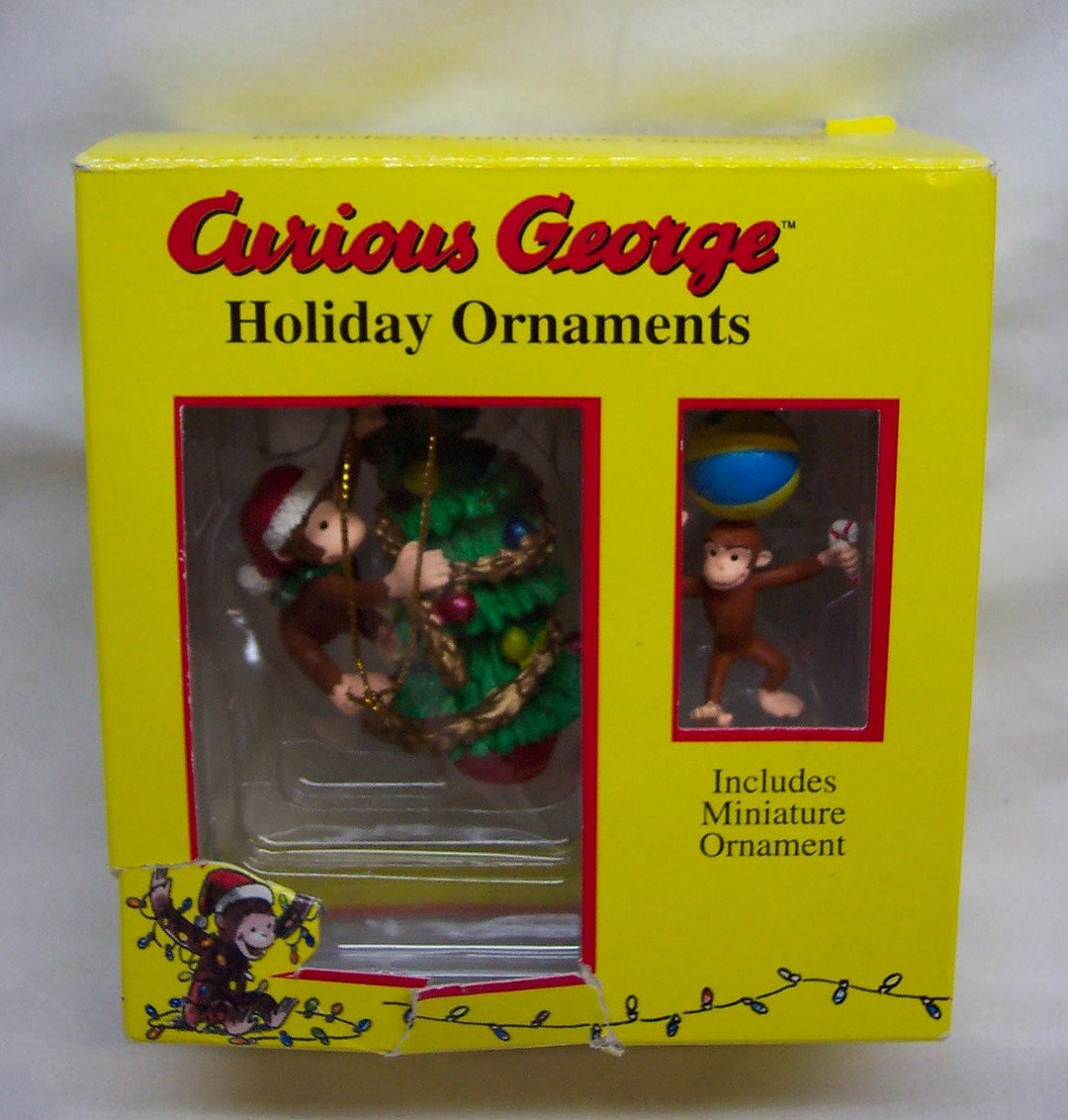 Vintage CURIOUS Christmas Tree Holiday Ornament Set Etsy