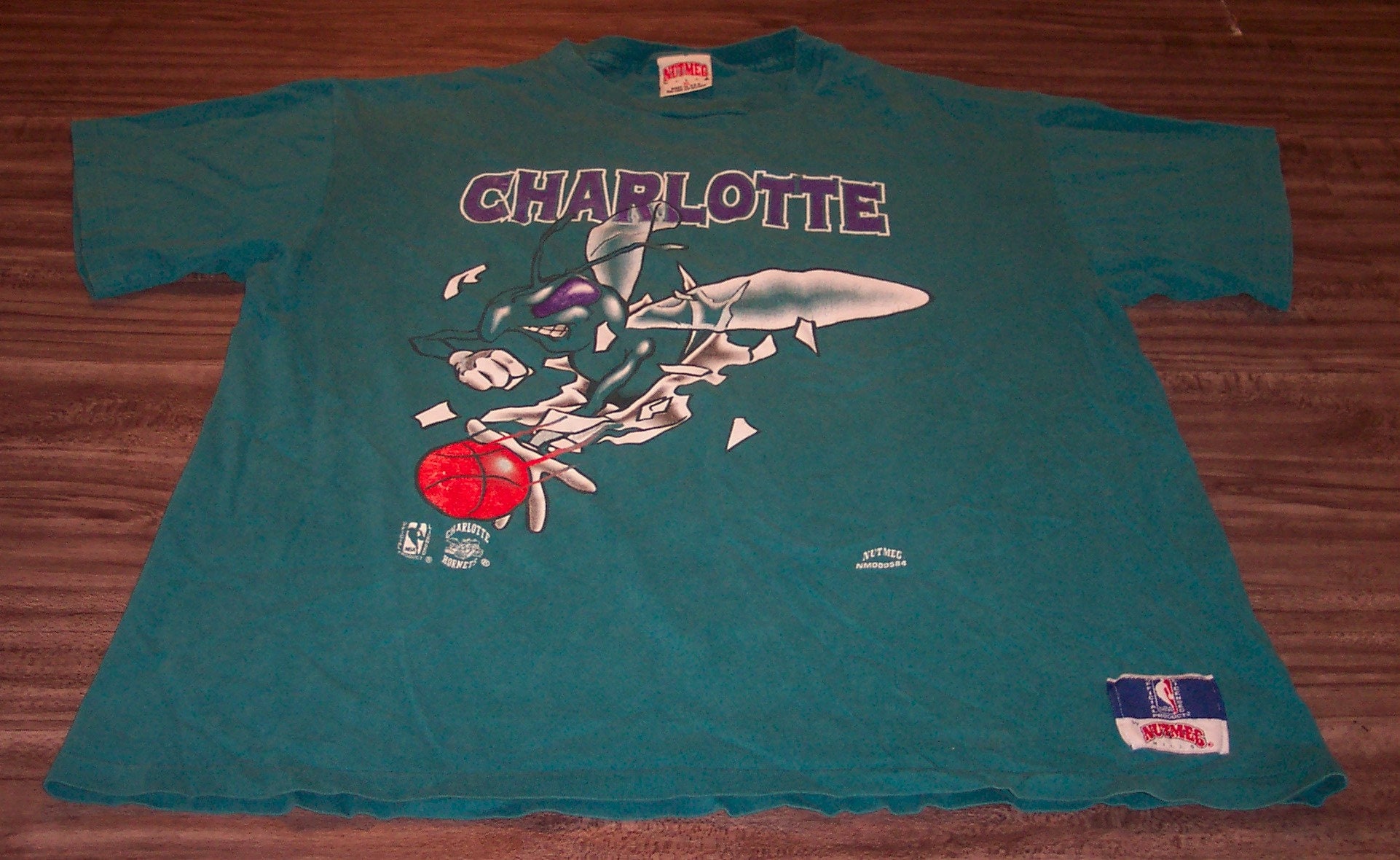 Charlotte Hornets Vintage Big Logo T-Shirt Unisex