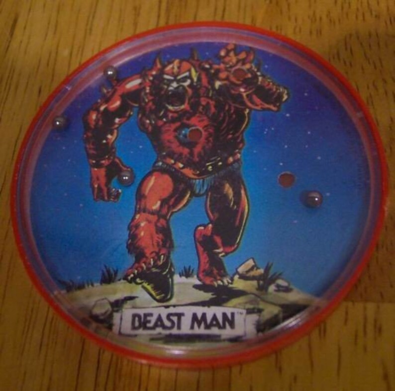 Vintage 1983 He-Man Masters Of The Universe BEAST MAN MOTU Hand Held Dexterity Skill Game Toy 1980/'s