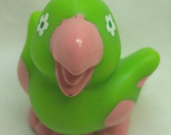Vintage 1982 Strawberry Shortcake PARFAIT PARROT Toy Figure Lime Chiffon Pet  1980's