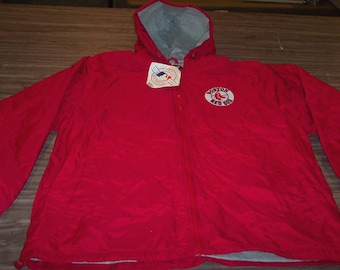 Jaqueta vintage Boston Red Sox MLB com forro de lã e zíper completo, casaco Majestic adulto GG, nova com etiqueta da Major League Baseball
