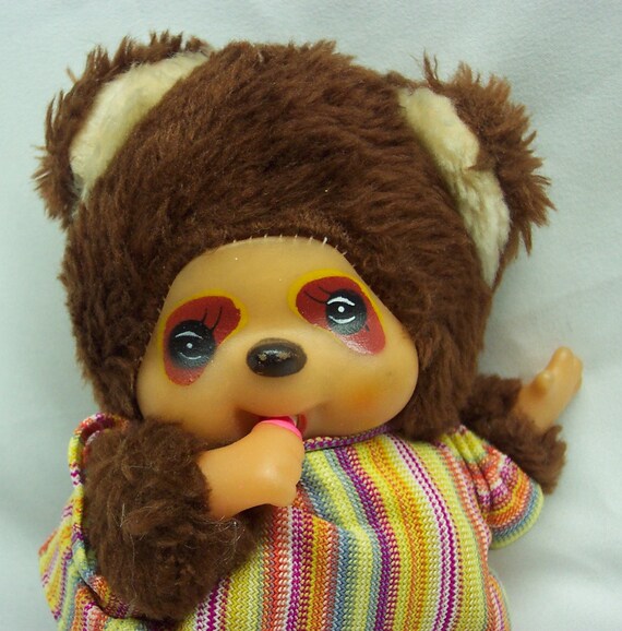 Vintage Fun World Monchichi Monkey Doll in Shirt 6
