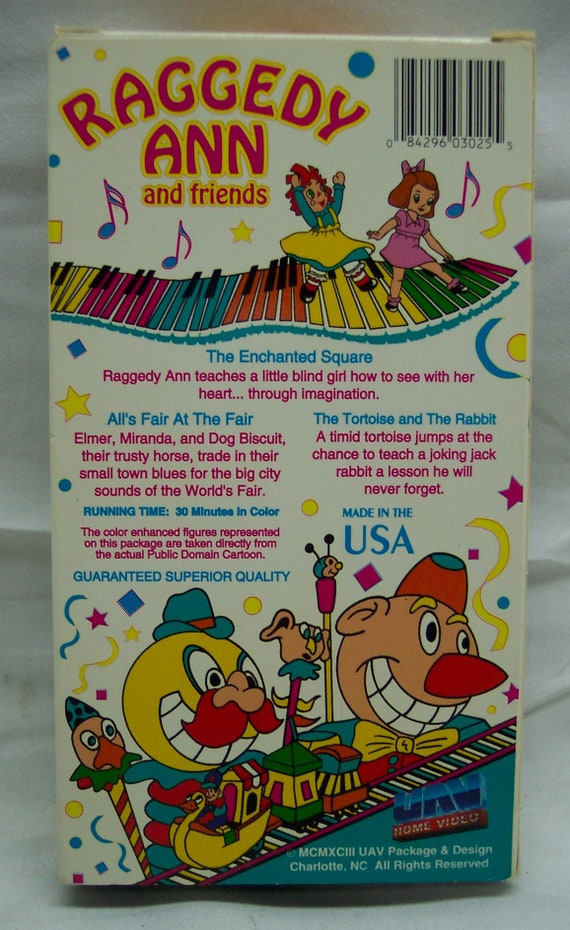 Vintage 1991 Raggedy Ann & Friends Cartoon VHS Video 1990's the