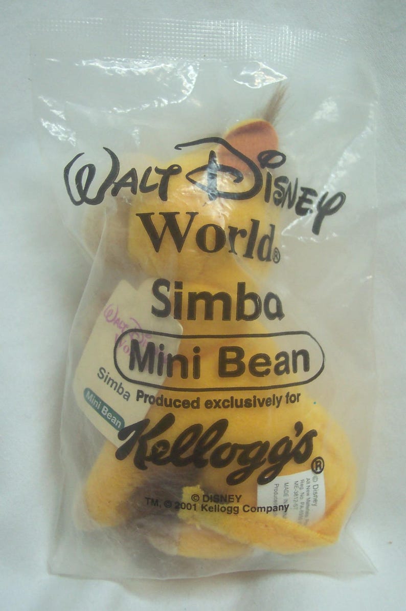Vintage 2001 Kellogg's Walt Disney World the Lion King MINI SIMBA 3 ...