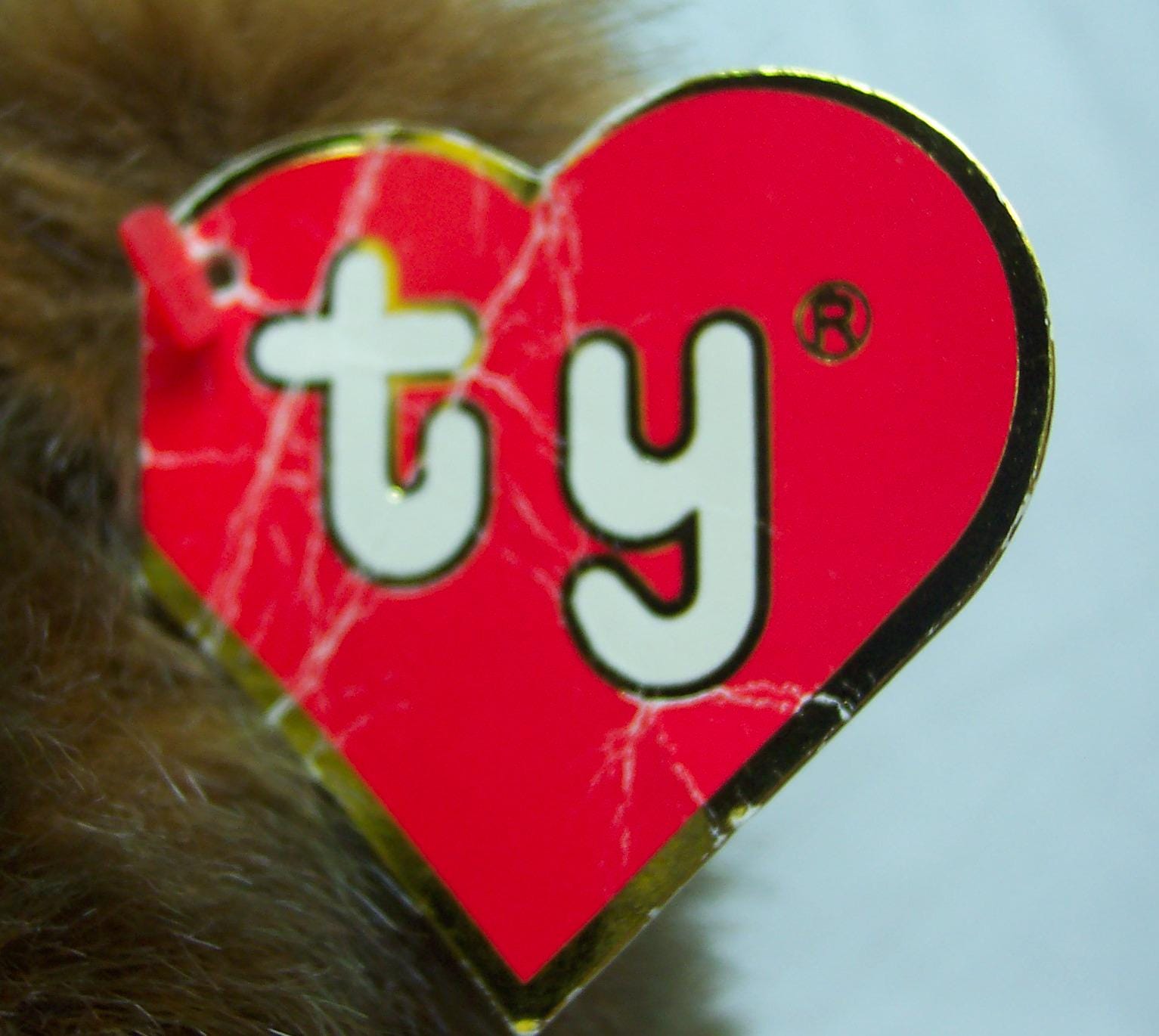 RARE Vintage 1990 TY Brown Mcgee Teddy Bear 11" Plush Stuffed Animal ...