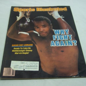 Vintage 1986 Sugar Ray Leonard BOXING Sports Illustrated Magazine 1980&#39;s