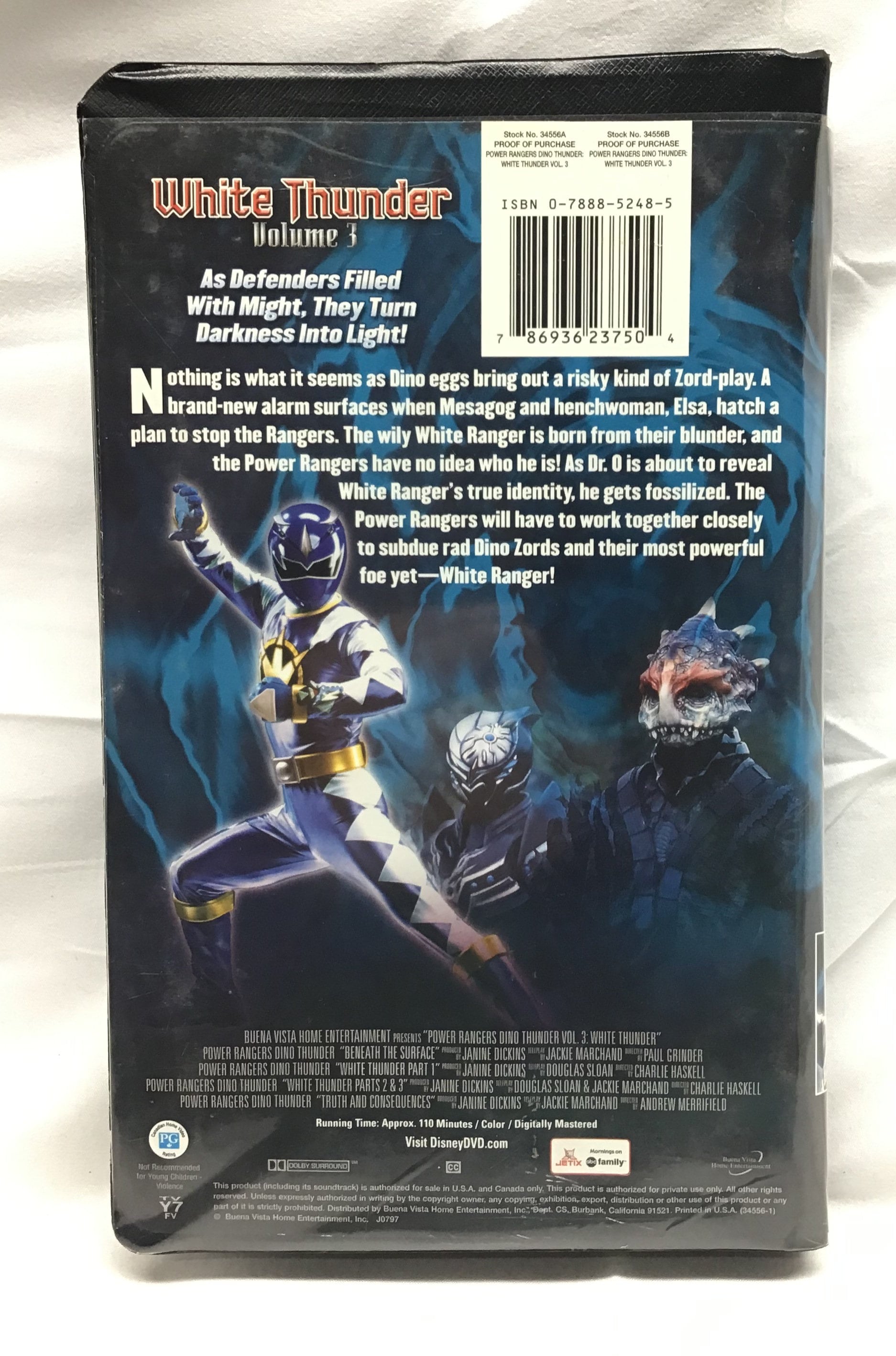 Vintage Mighty Morphin POWER RANGERS Dino Thunder Vol. 3: White
