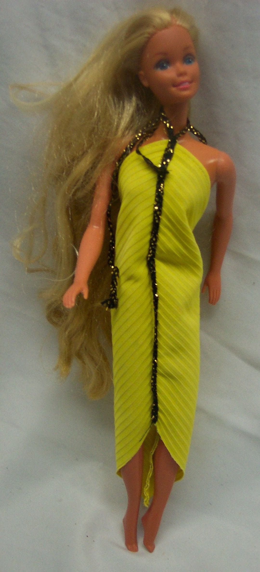 Vintage 1966 BARBIE in Yellow Dress Doll Toy Mattel 1960's Etsy