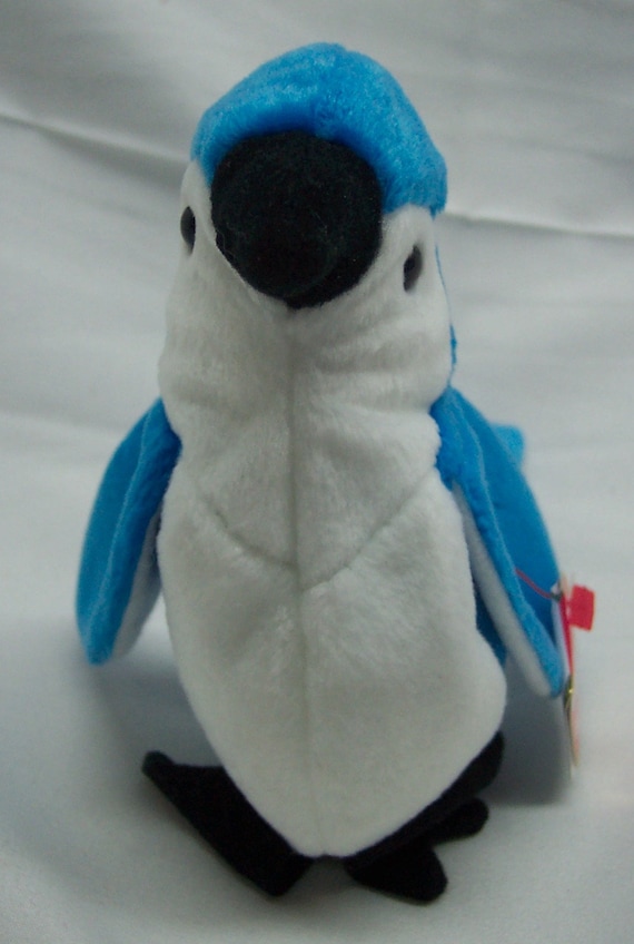 Rare ERRORS Vintage TY Beanie Baby Rocket Blue Jay Bird 5