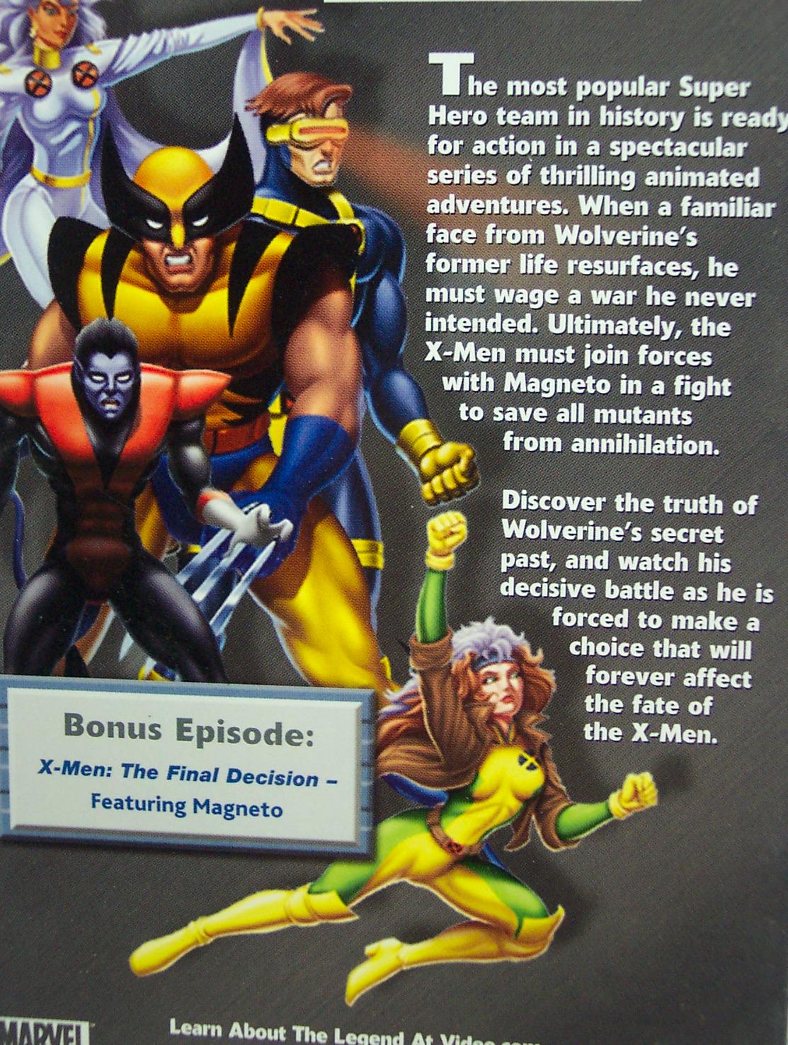 Vintage X-MEN the Legend of Wolverine Marvel Comics Animated Vhs