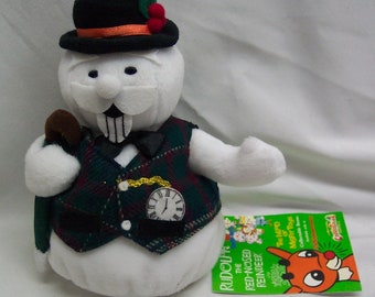Rudolph The Red Nosed Reindeer The Island Of The Misfit Toys SAM THE SNOWMAN 7" Plush Stuffed Animal Toy 1999