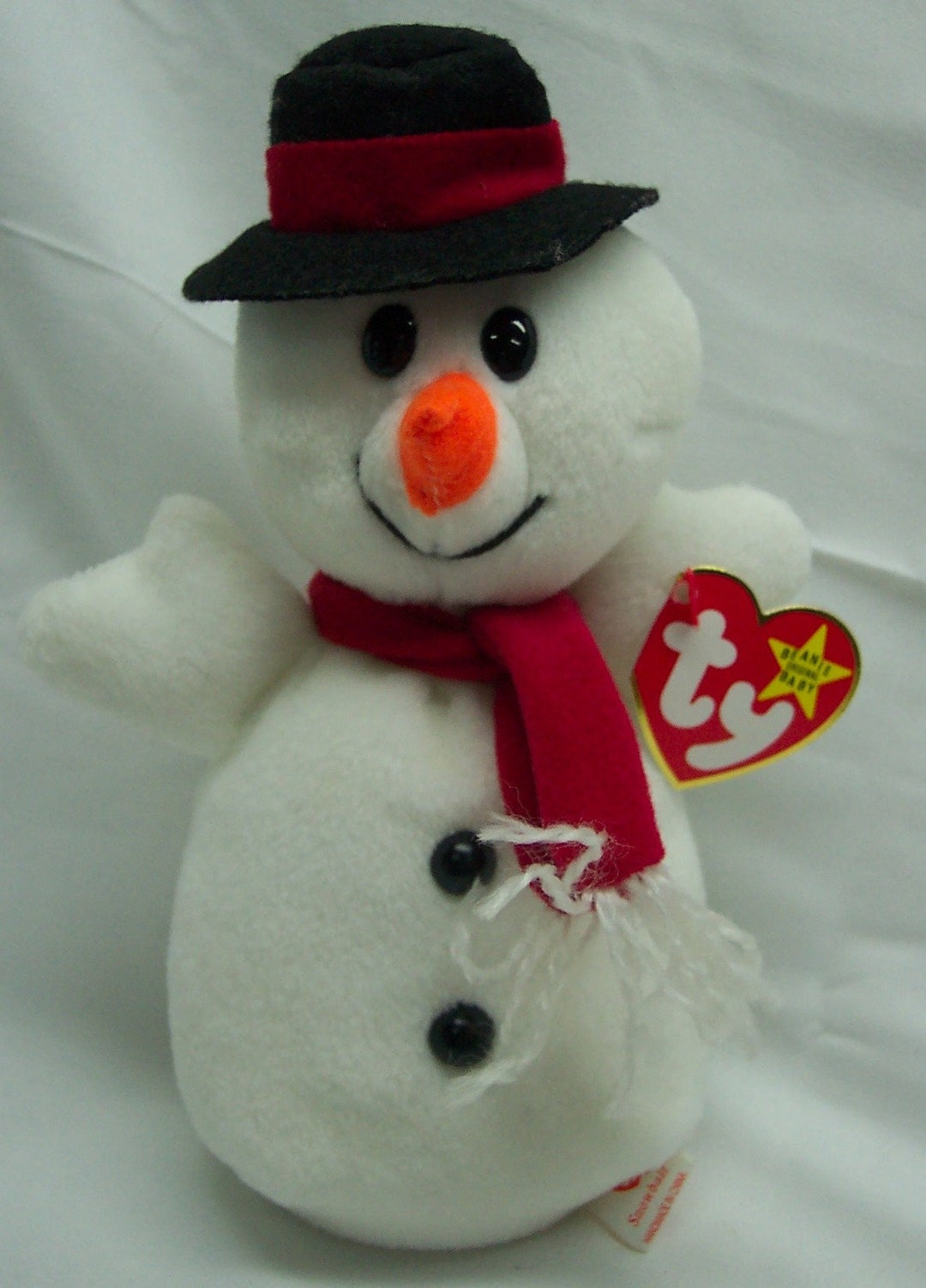 Rare Vintage 1996 TY Beanie Baby SNOWBALL the SNOWMAN 8 Bean Bag