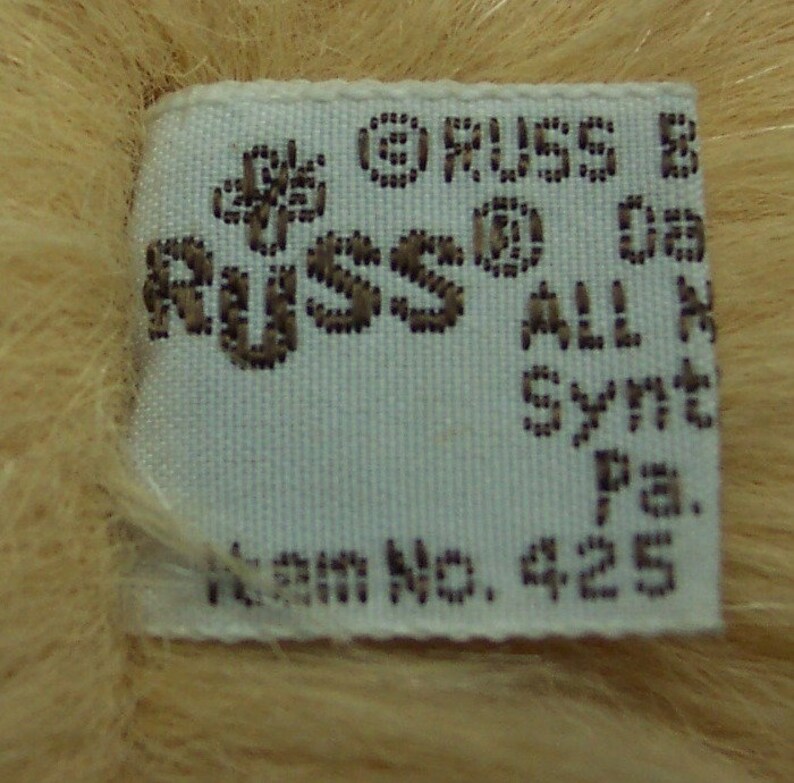 Vintage Russ TAN TEDDY BEAR 14" Plush Stuffed Animal Toy 80's 1980's - Etsy