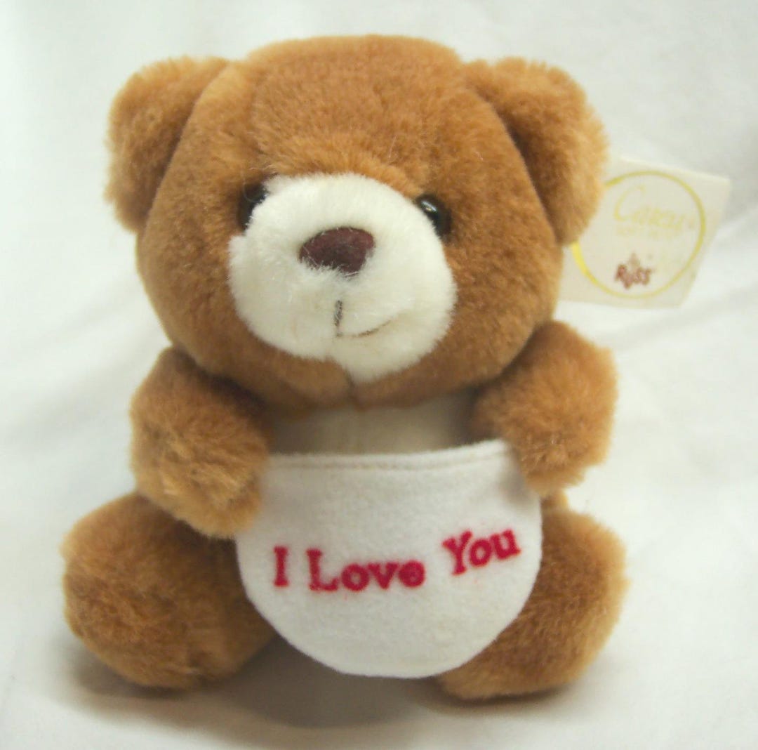 Vintage 1980's Russ Mini Brown Teddy Bear 4" Plush Stuffed Animal Toy ...