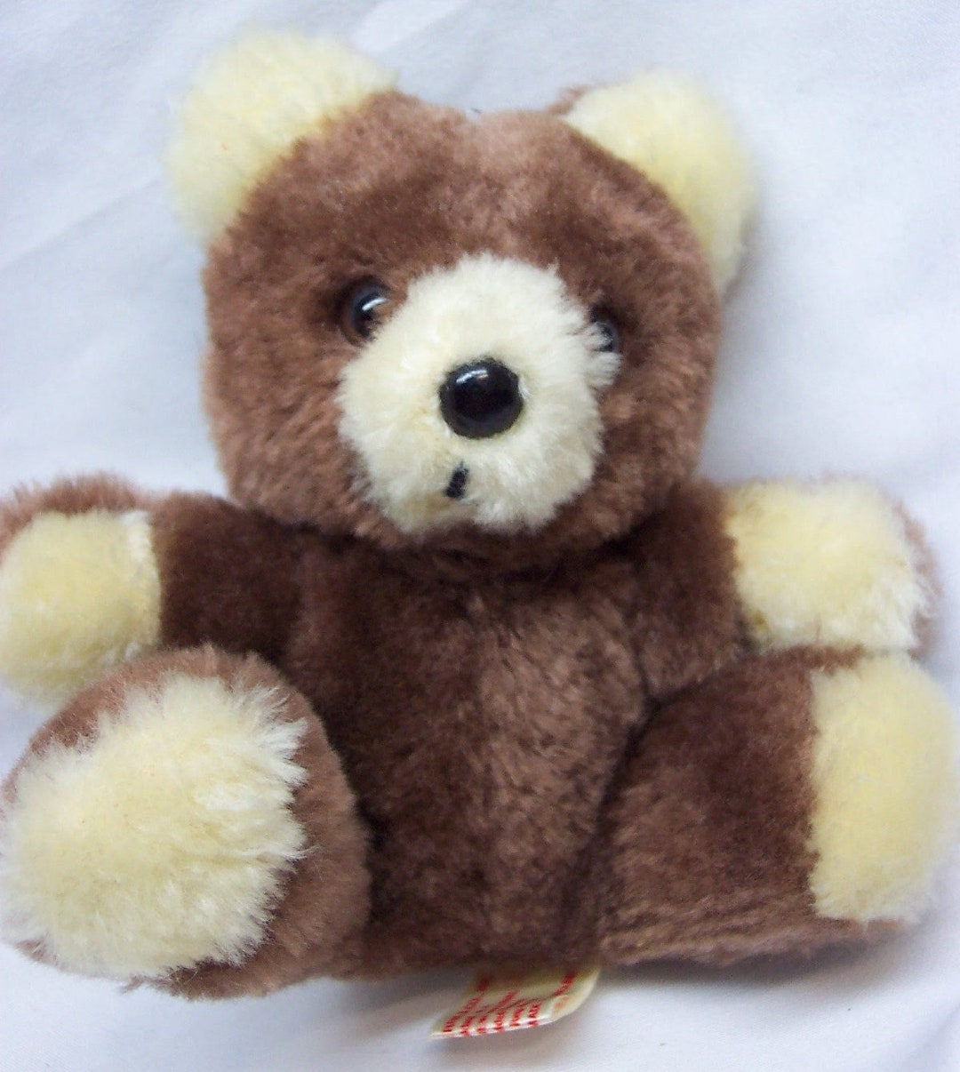Vintage 1980's Russ Mini Brown Teddy Bear 4 Plush Stuffed Animal Toy 80 ...