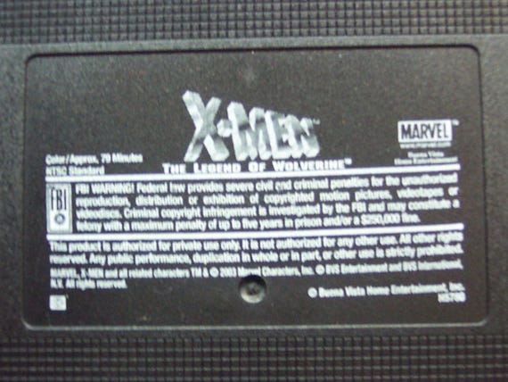 Vintage X-MEN the Legend of Wolverine Marvel Comics Animated Vhs