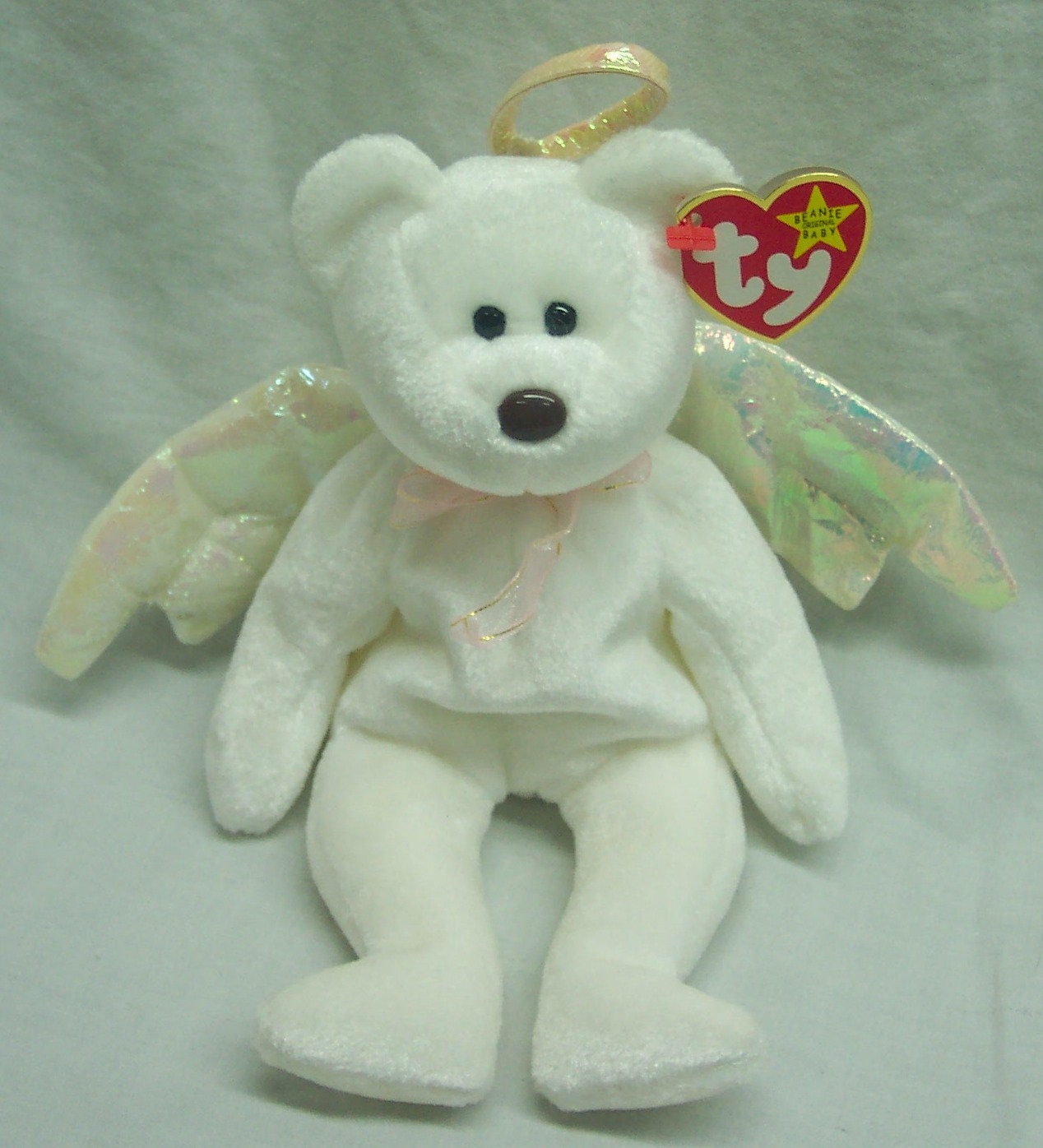 Vintage TY Beanie Baby HALO the Angel Teddy Bear 8 Bean Etsy