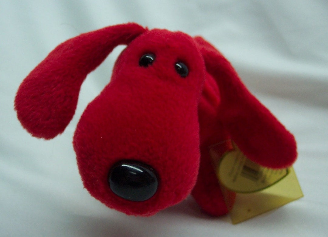 Vintage 1996 TY Beanie Babies ROVER Red Dog 8 Bean Bag Stuffed Toy