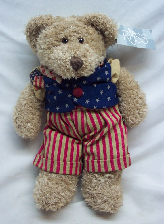 Vintage 1990 s RUSS Handmade Dressed LINCOLN PATRIOTIC Teddy Bear 11 Plush Stuffed Animal Toy 90 s Etsy Australia
