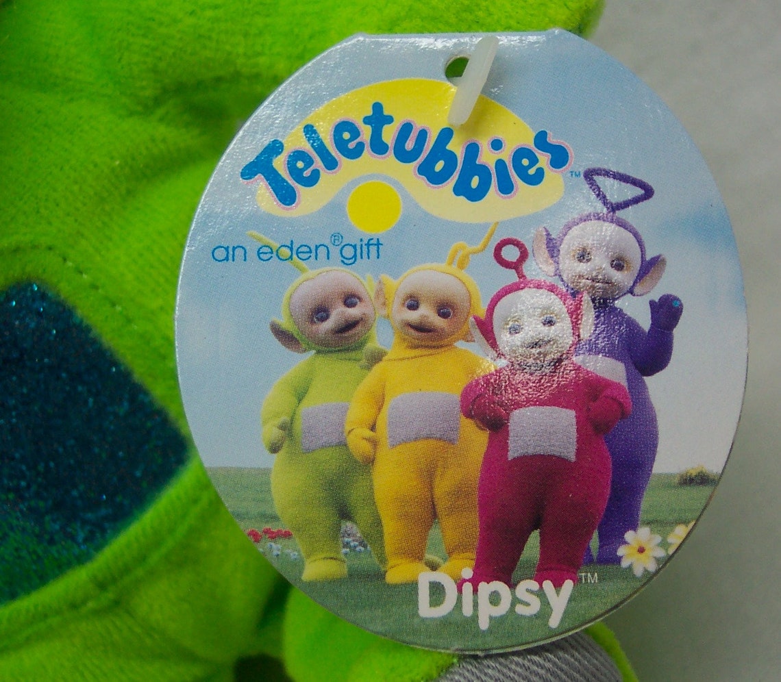 Vintage 1998 Teletubbies GREEN DIPSY CHARACTER 6 Plush Etsy