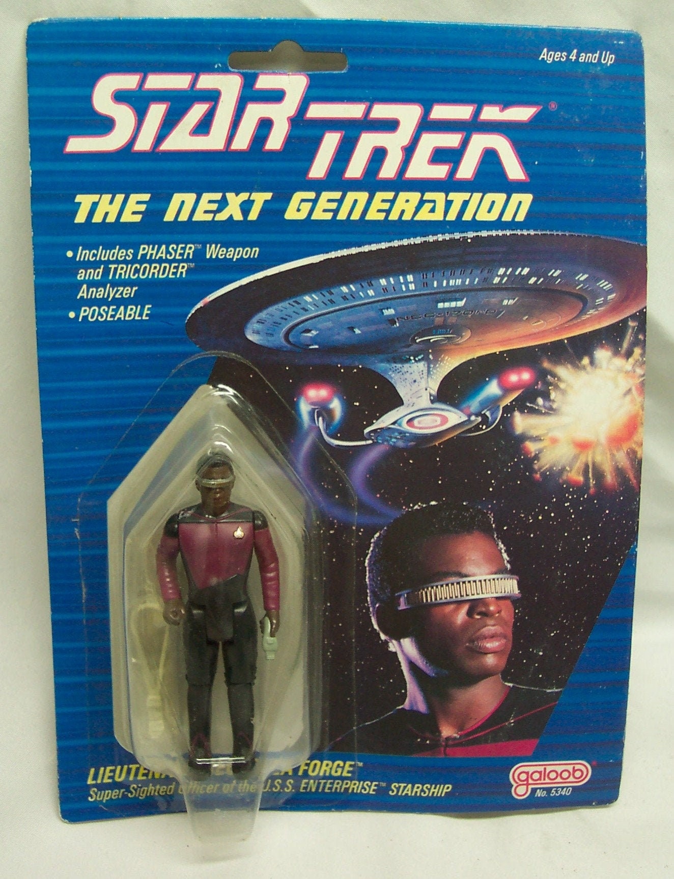 Vintage Star Trek the Next Generation GEORDI LA FORCE Action