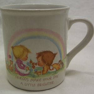 Vintage 1983 Hallmark MUG MATES Betsey Clark Friends Make your Heart A little Lighter Coffee MUG