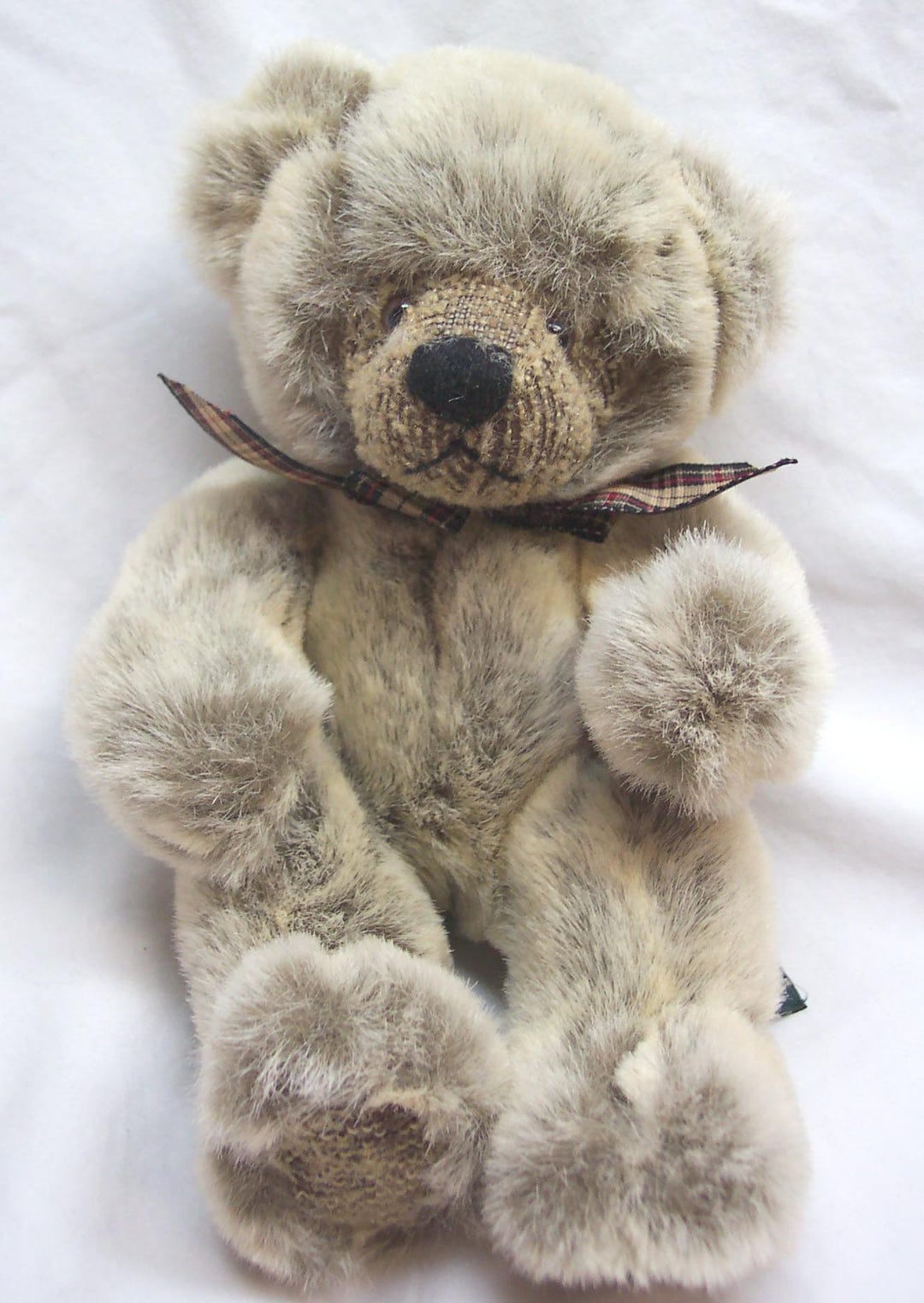 Vintage Russ WESLEY BEIGE Teddy Bear 8" Plush Stuffed Animal Toy 1990's ...