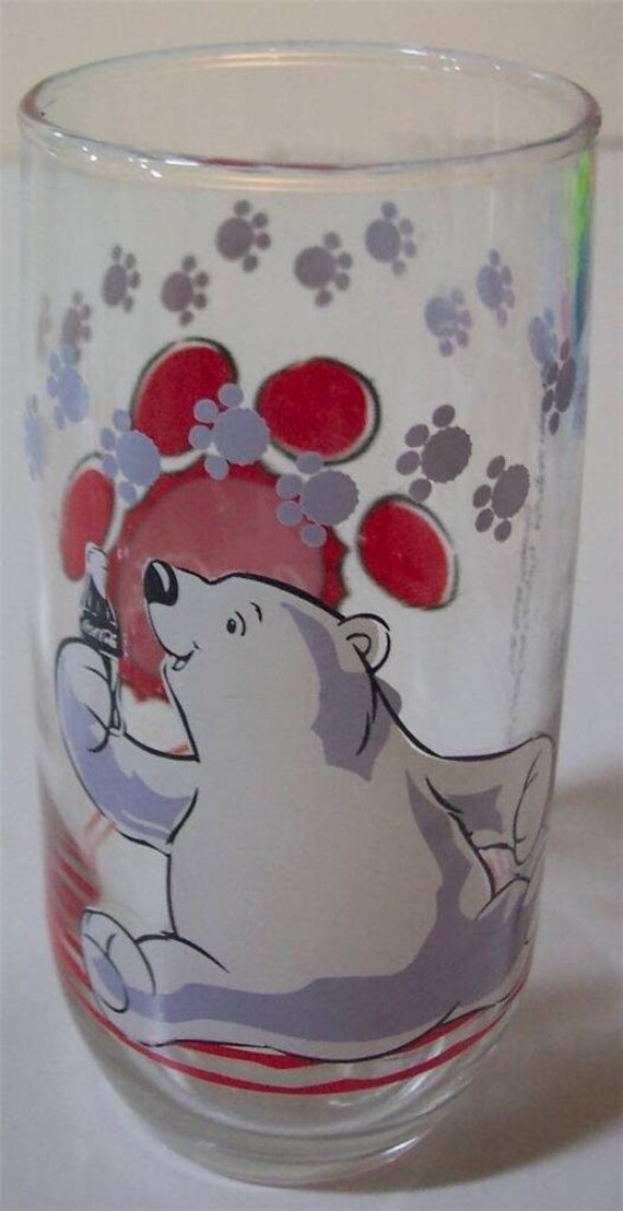 Vintage 1999 Cocacola Coke POLAR BEAR & Paw Prints Holiday Etsy