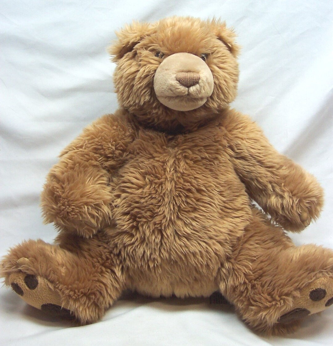 Vintage GUND Big Chubby Brown Teddy Bear 14 Plush Stuffed Animal Toy ...